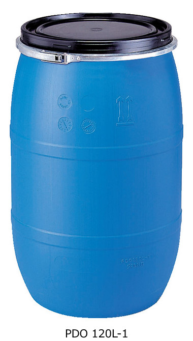液体輸送用 プラスチックドラム オープンタイプ PDO 120L-1 三甲株式会社(サンコー) ※個人宅配送不可